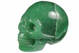 Realistic, Polished Green Aventurine Skull #116446-1